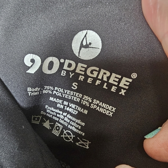 90 degrees by reflex Leggings Womens Small Athletic Gymnastics Black Basic - Picture 2 of 8
